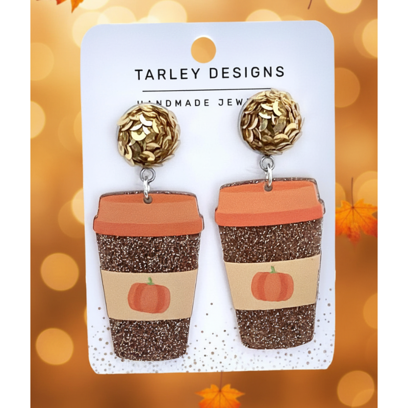 Pumpkin Spice Coffee-Gold Sequin