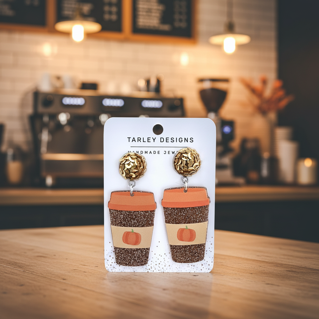 Pumpkin Spice Coffee-Gold Sequin